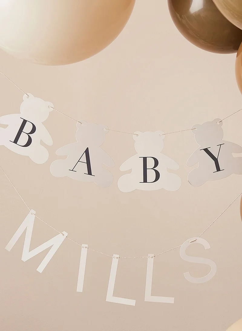 Ginger Ray Customizable Baby Name Bear Bunting