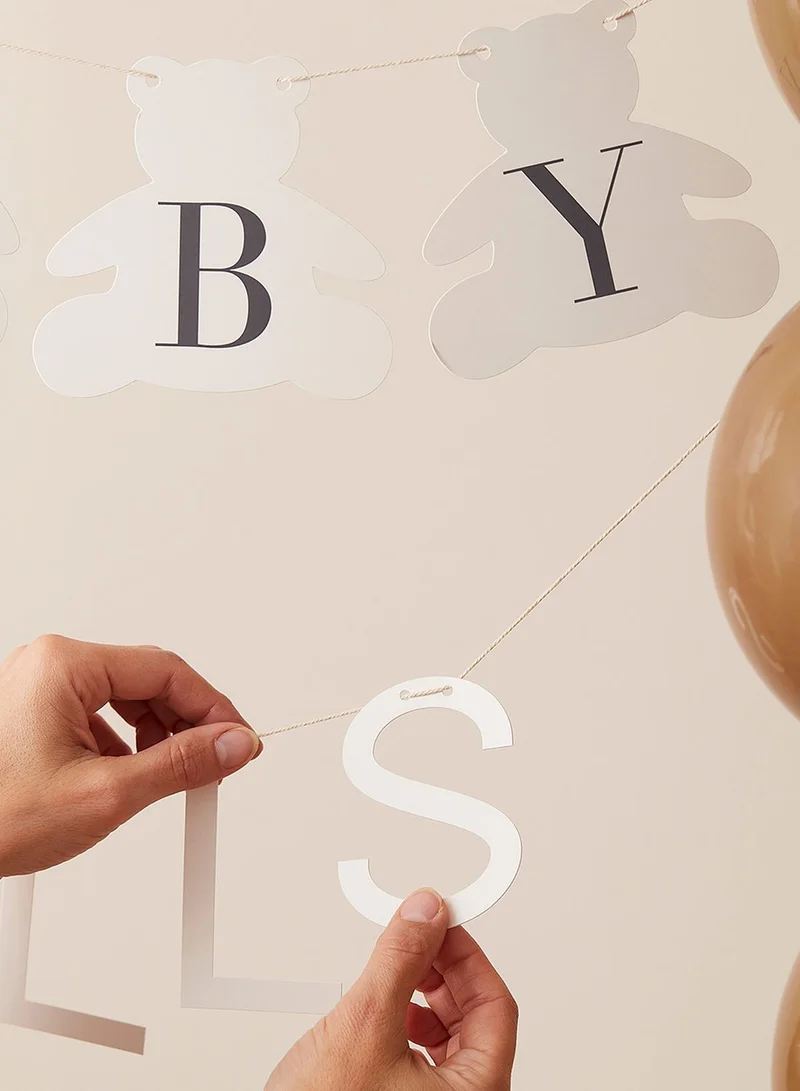 Ginger Ray Customizable Baby Name Bear Bunting
