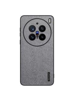 Zaboon For vivo X200 Pro mini Tree Bark Leather Shockproof Phone Case(Grey) 