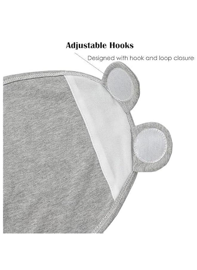 3-Pack Newborn Wearable Swaddle Wrap,Soft Cotton Bunting Bag, Baby Swaddle Sleep Sack with Hat Set for 0-3 months for Girls Boys.