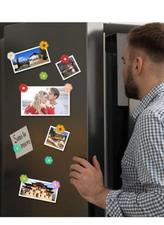 NIBEMINENT Fridge Magnets 24 Pieces Flower Daisy Magnet Stickers Colorful Floral Magnets, Decorative for Office, Kitchen, Car, Whiteboard  - Image 4