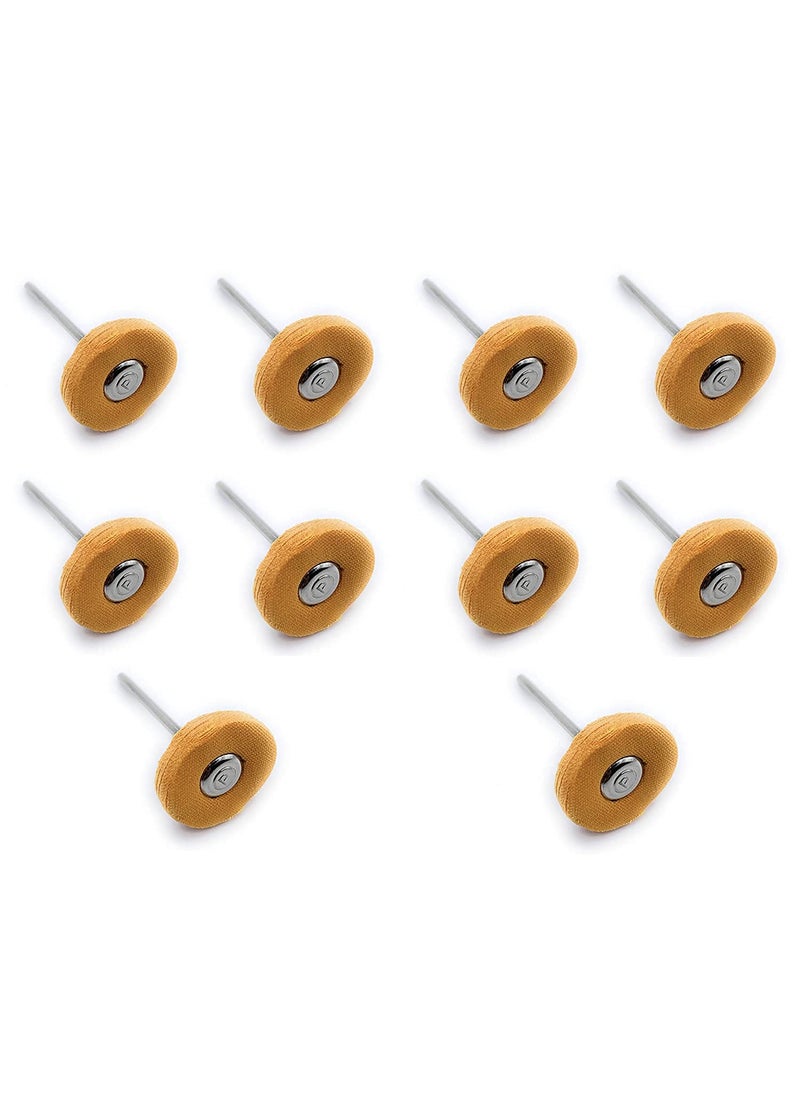 Ceznek Mounted Muslin Cloth Buff Yellow 5pcs for PolishingBuffingCleaning for Dremel Rotary Tool Micro Hand Motor Polishing Motor for Jewellery Making Watchmaking Model Making Hobby Craft DIY 5 