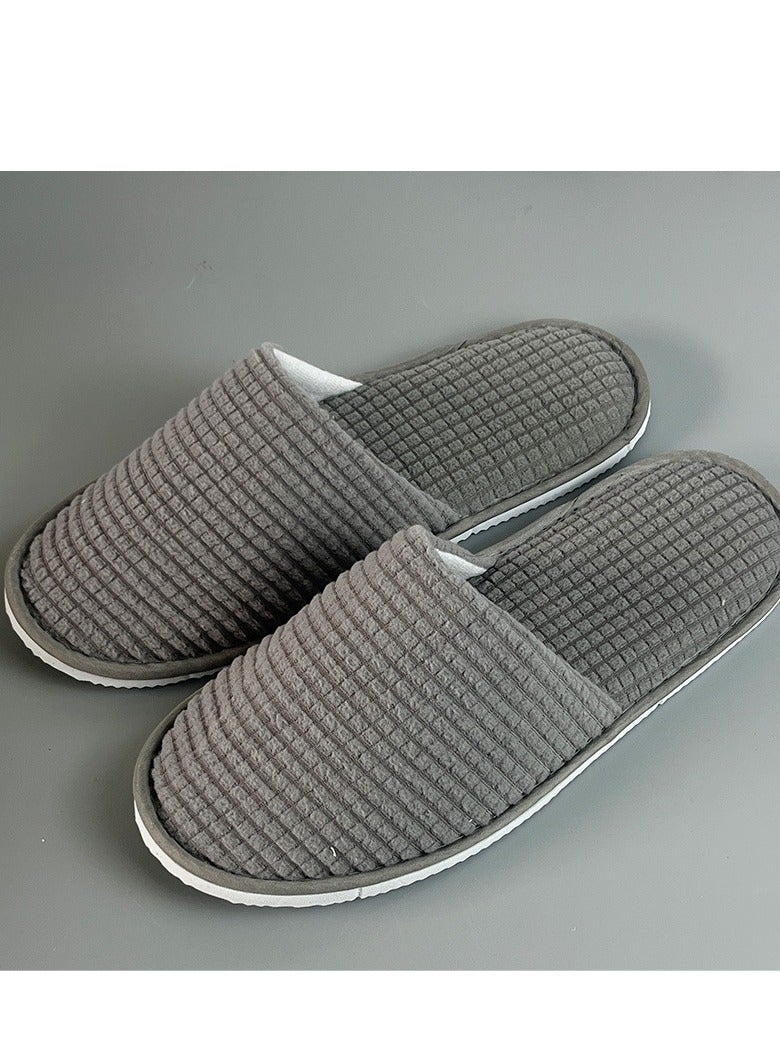 6-Pairs Spa Slippers  Non Slip Disposable Slippers For Guest  Washable Reusable Which Can Be Used As Women Men House Indoor Bathroom Bedroom Hotel Bride Slippers  - Image 2