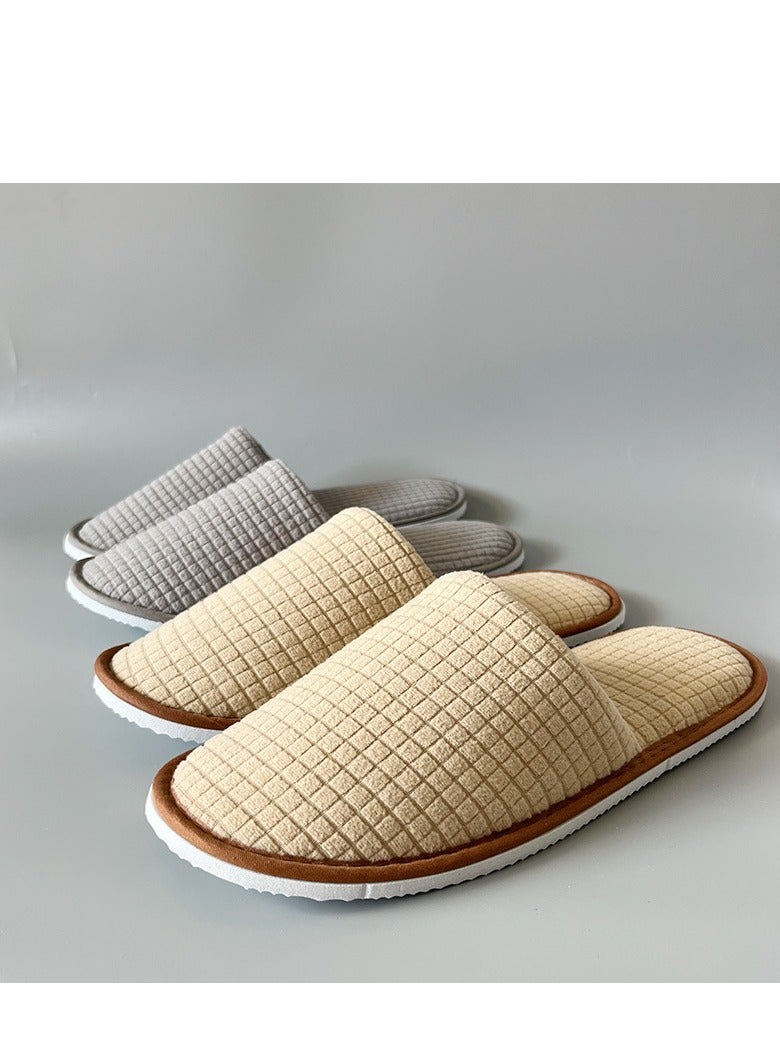 6-Pairs Spa Slippers  Non Slip Disposable Slippers For Guest  Washable Reusable Which Can Be Used As Women Men House Indoor Bathroom Bedroom Hotel Bride Slippers  - Image 4
