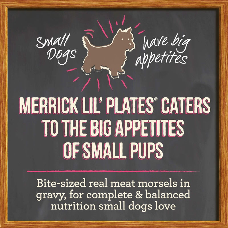 Merrick Lilâ€™ Plates Premium Grain Free Natural Wet Dog Food For Small Dogs Surfin' And Turfin' Supper In Gravy - (Pack of 12) 3.5 oz. Tubs - Image 2