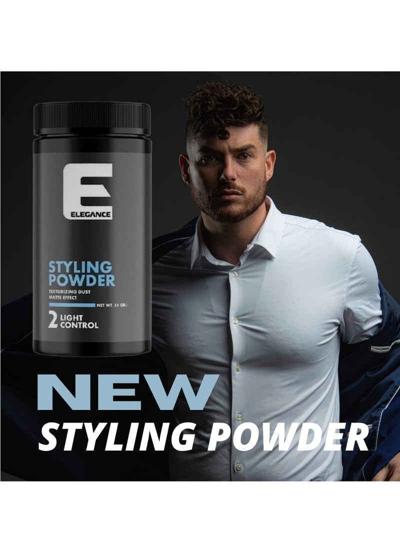 E Elegance - E Elegance Hair Styling Powder For Men - Reworkable Volumizing, Texturizing Powder For Extra Volume And Natural Look - Matte Finish - Strong Hold - Lightweight Texture - Suitable for All Hair Types - Image 1