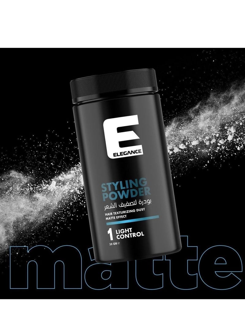 E Elegance - E Elegance Hair Styling Powder For Men - Reworkable Volumizing, Texturizing Powder For Extra Volume And Natural Look - Matte Finish - Strong Hold - Lightweight Texture - Suitable for All Hair Types - Image 1
