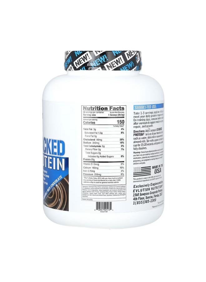 EVLUTION NUTRITION Stacked Protein Double Rich Chocolate 5 lb 2268 kg  - Image 2