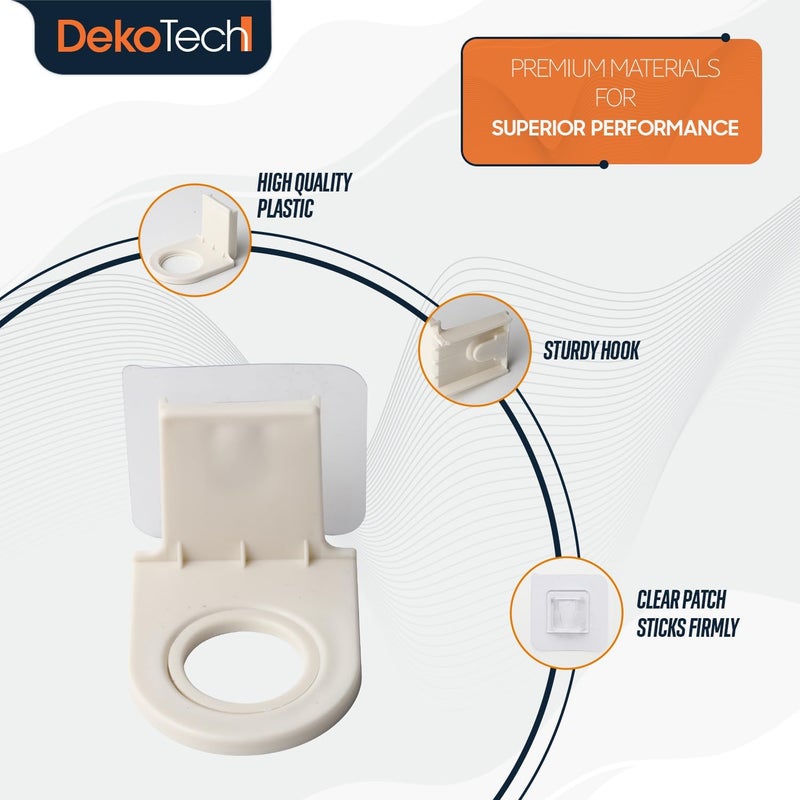 DekoTech Self-Adhesive Wall-Mounted Shower Gel and Shampoo Dispenser Bottle Rack Hook – No Drilling, Liquid Soap & Hand Soap Holder for Bathroom and Kitchen (3 Pack) - Image 2