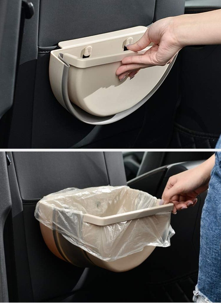 Reko Hanging Kitchen Trash Can Waste Recycling Trash Can Household Cabinet Door Hanging Trash Can Kitchen - Image 2