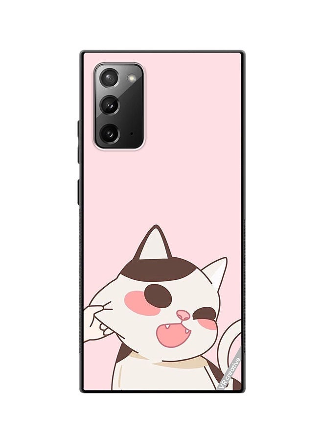 VR CREATIVE Protective Case Cover For Samsung Galaxy Note20 5G Cheeky Cat Design Multicolour - Image 1