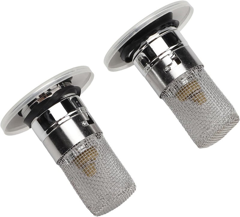 GLOGLOW Nan Stainless Steel Sink Drain Filter, Easy Installation Drain Stopper for Bathroom Sinks and Washbasins Bathroom - Image 2