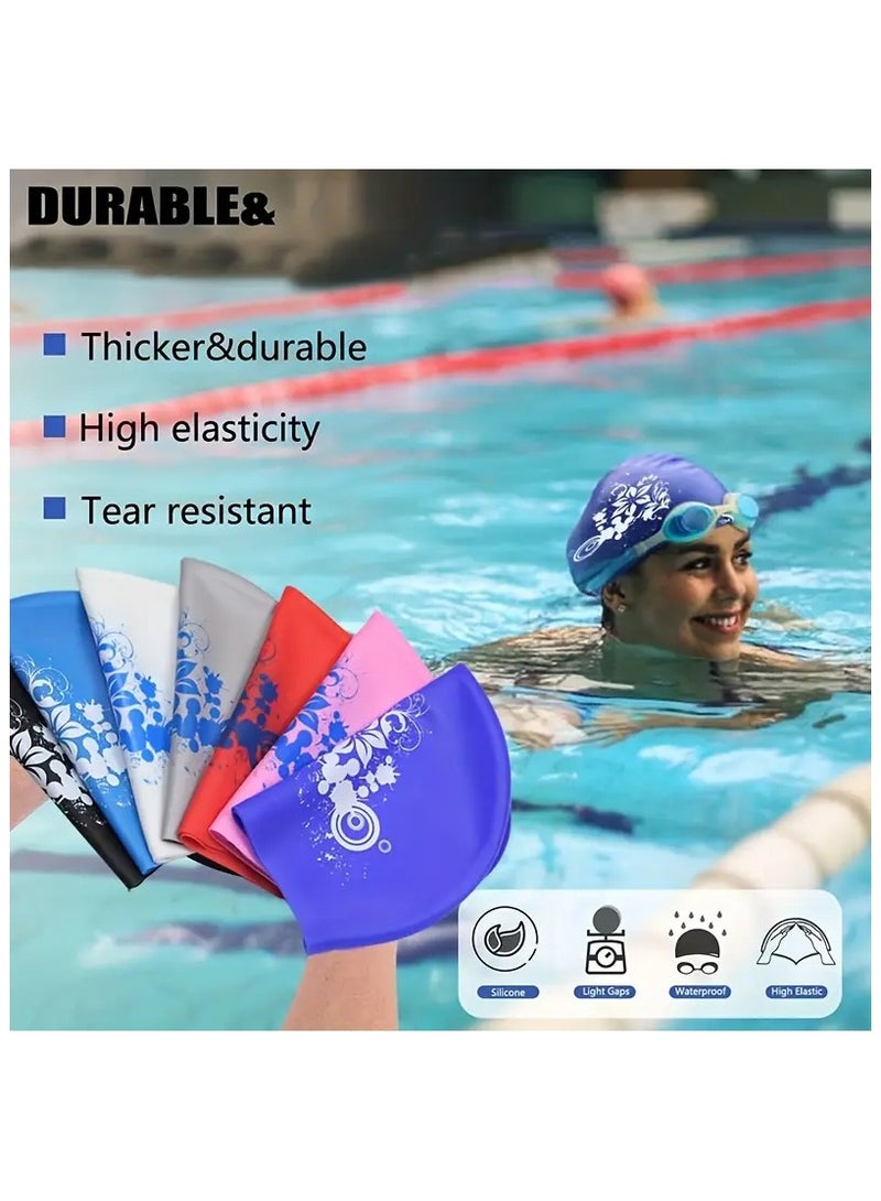 Goolsky Extra-Large Silicone Swim Cap for Long, Thick & Curly Hair, Hand-Washable, Black - Image 2