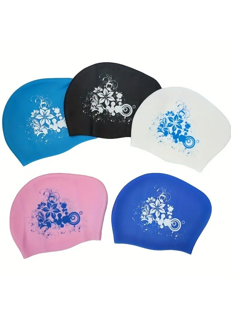 Goolsky Extra-Large Silicone Swim Cap for Long, Thick & Curly Hair, Hand-Washable, Black - Image 5