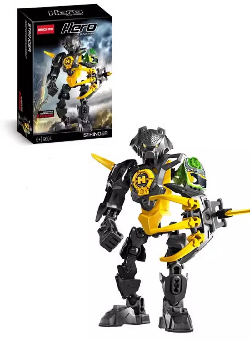 Children's Small Particle Educational Assembly Toy Model Hero Factory Breeze Building Block Robot - Image 1