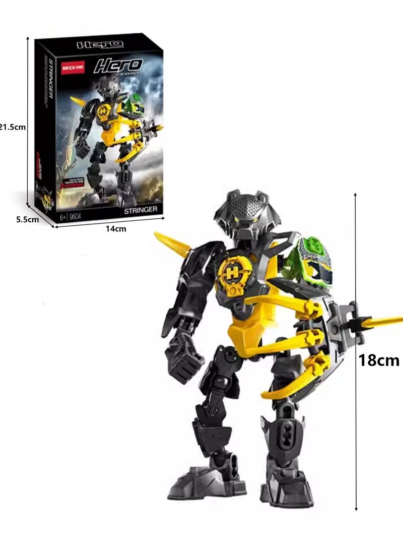 Children's Small Particle Educational Assembly Toy Model Hero Factory Breeze Building Block Robot - Image 2