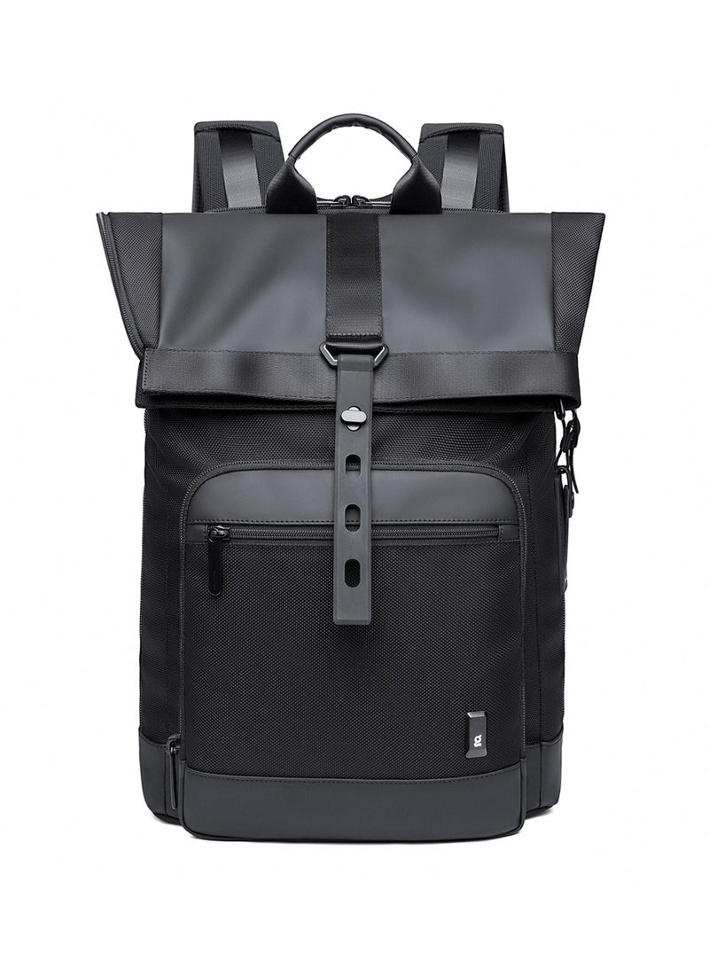 BANGE Laptop bag Water Resistant 30 L Polyester Anti theft Foldable 15.6 inch Travel Laptop Backpack Black - Image 1