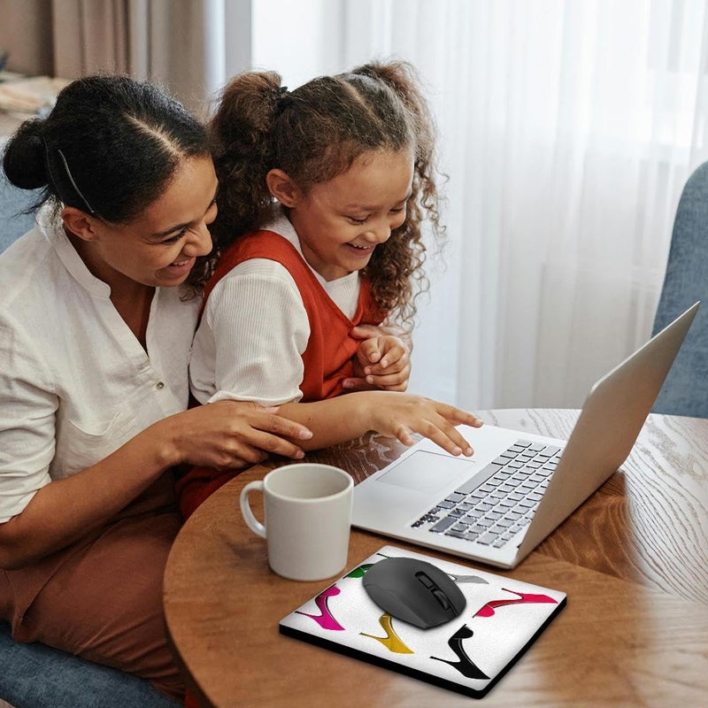 3dRose 8 X 8 X 0.25 Six High Heel Shoes Facing Each Other Design Mouse Pad (mp_111566_1) - Image 2