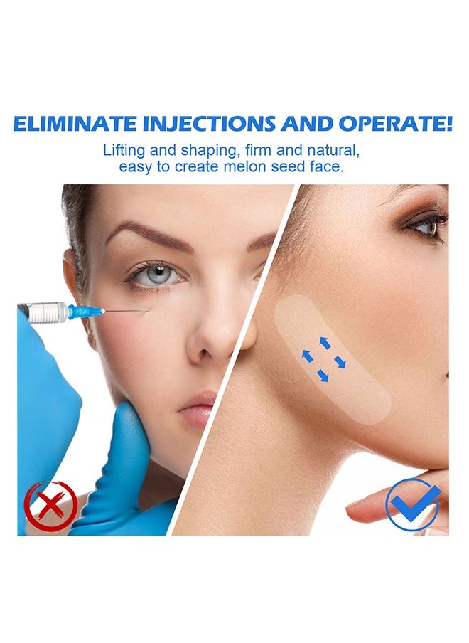 EELHOE - Face Lifts Tapes - Waterproof with a Strong Elasticity Lifts For Face & Chin Line, Face Lifts Tapes,  V-line Face Lift Tapes Face and Neck Lifting Patch for Firming V Face Preventing Sagging Lightening Lines  40 Pieces - Image 1
