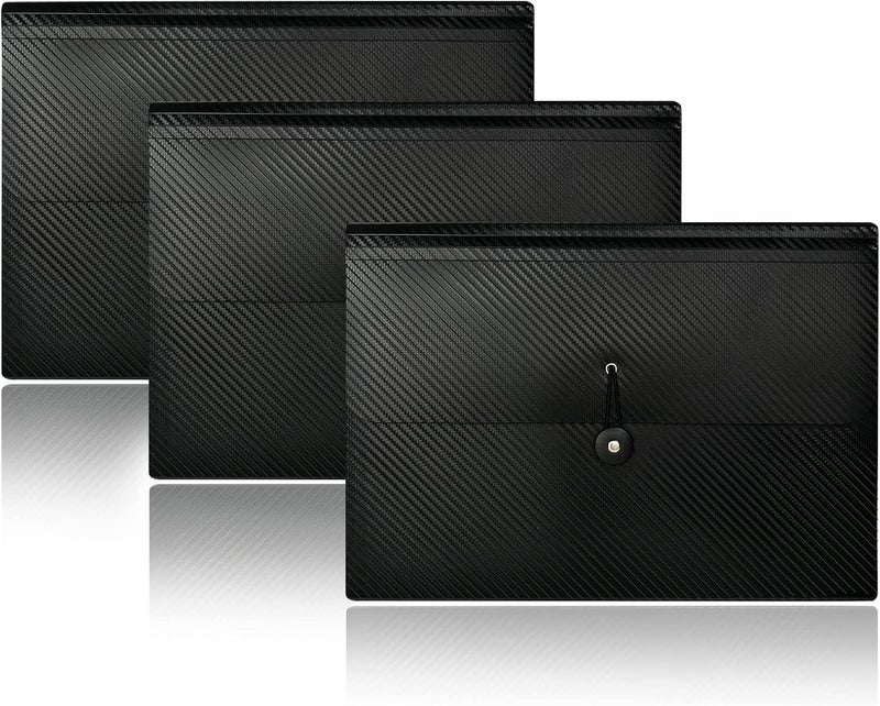 Cesil 3Pcs Expanding File Folders, 13 Pockets File Organizer Accordion File Holder with Elastic Buckles Closure, A4 Paper Document Organizer for Home School Office - Image 1