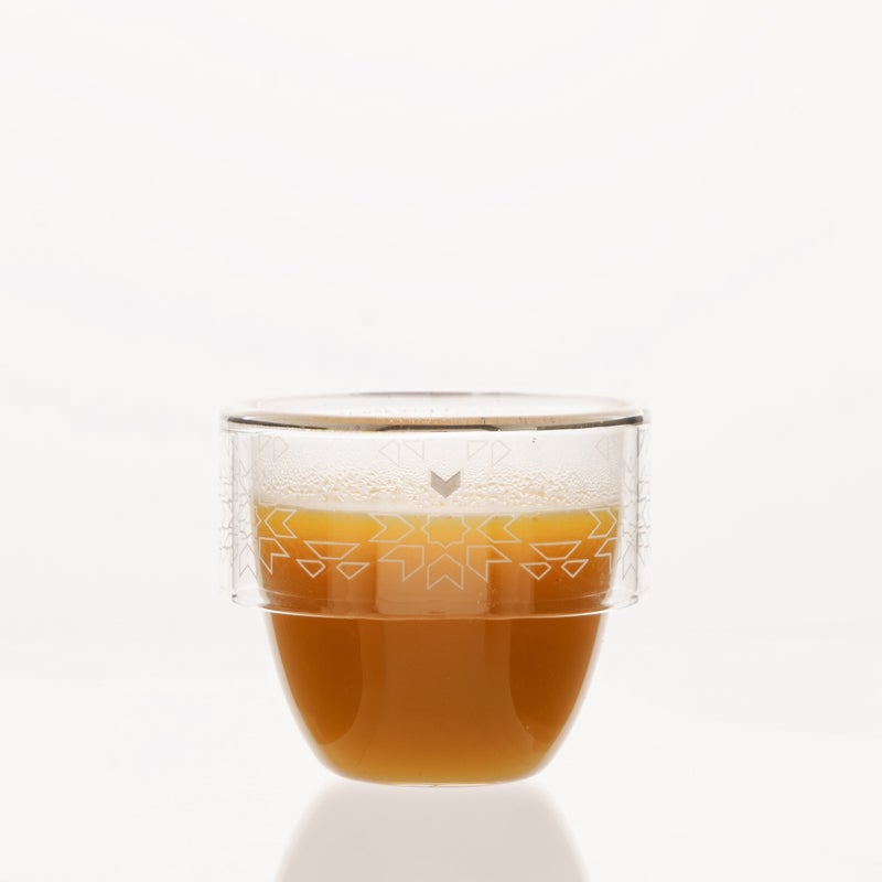 Dallaty white glass Saudi coffee cups set 6 pcs - Image 3