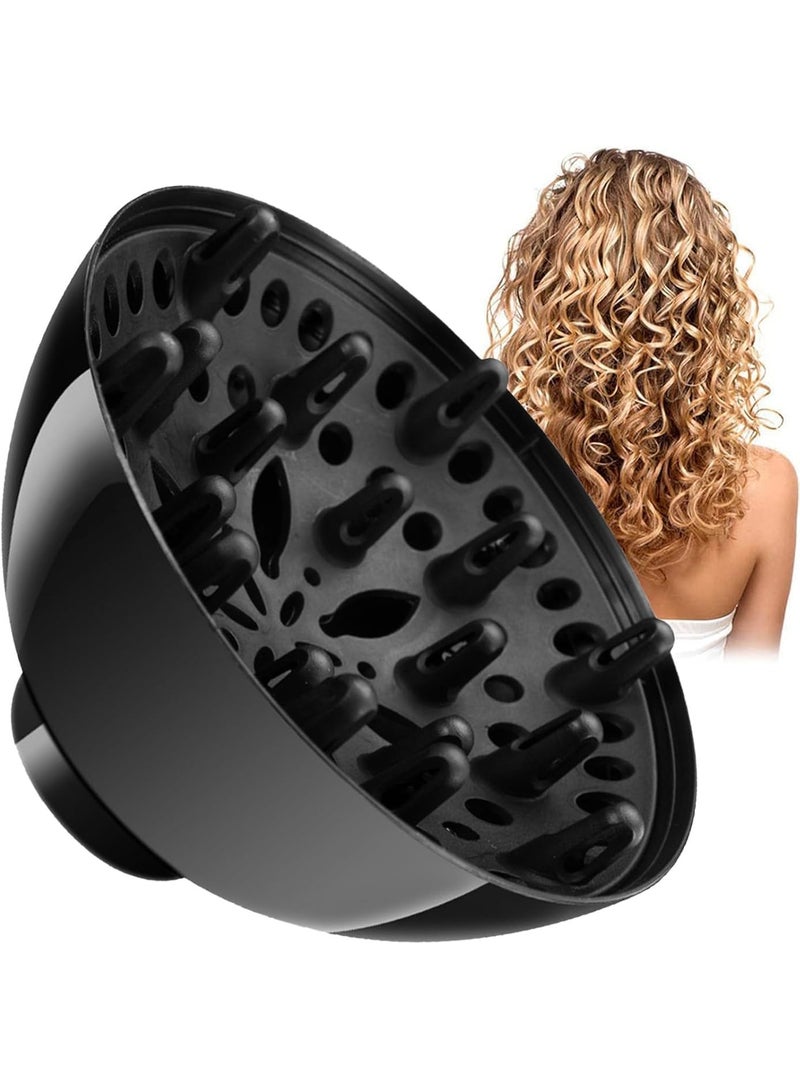 YelaJoy 3 Pcs Universal Hair Diffuser, Diffuser Attachment for Hair Dryer, Hairs Diffusers for Curly and Wavy, For Curls and volume, Hairs Styling Tool, Black, Universal - Image 1