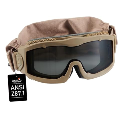 Lancer Tactical AERO 3mm Thick Lens Eye Protection Safety Goggle ANSI Z87 1 Rated Industry Standard w/Anti-Scratch Shield - Image 1
