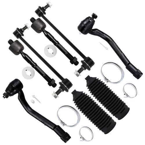 SCITOO 8pcs Front Suspension Kit Outer Inner Tie Rod End w/Steering Boot fit 2012-2013 for Hyundai Sonata 2012-2017 for Hyundai Azera 2011-2015 for Kia Optima 2014-2016 for Kia Cadenza Sway Bar Link - Image 1