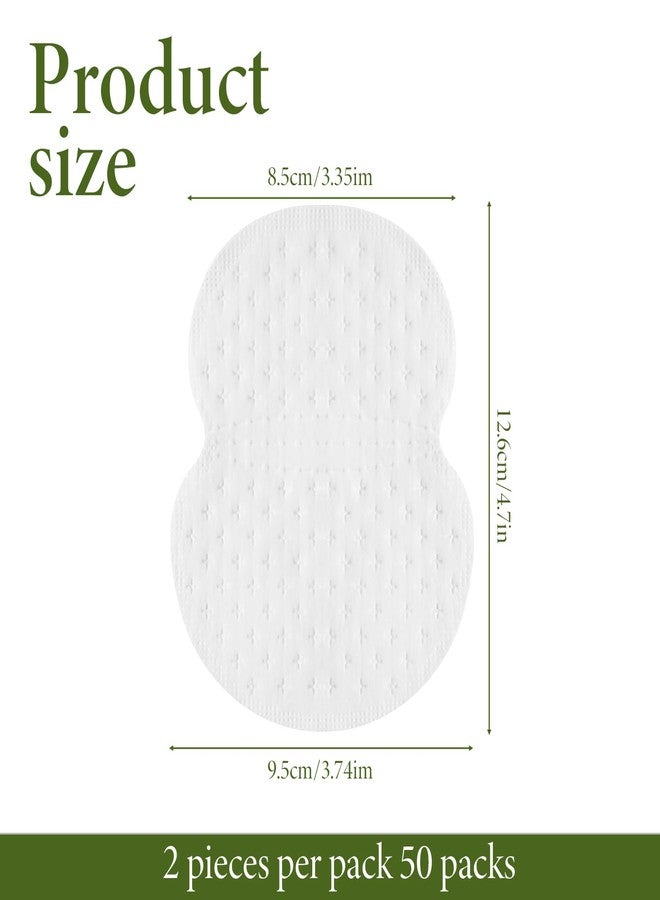 Ajcotahm 100 Pcs Armpit Sweat Pads, Disposable Underarm Sweat Pads for Women Men Comfortable Underarm Sweat Guards Non Sweat Armpit Protection - Image 2