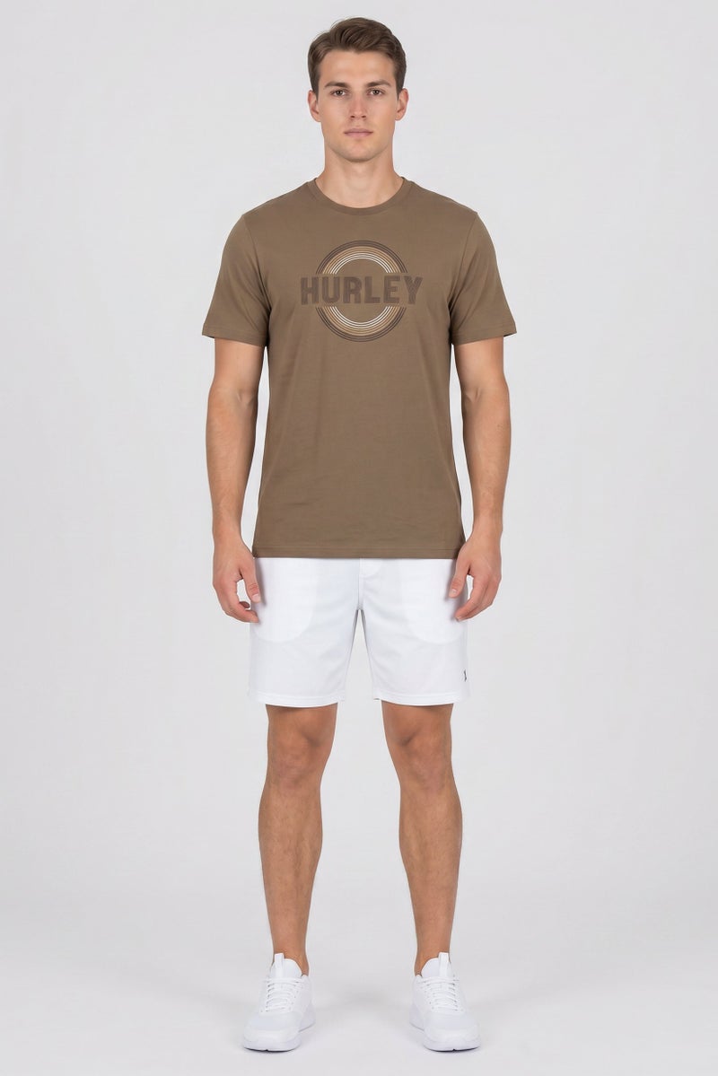 Hurley Men Sportswear Fit Short Sleeve Outdoor T-Shirt, Taupe - Image 2