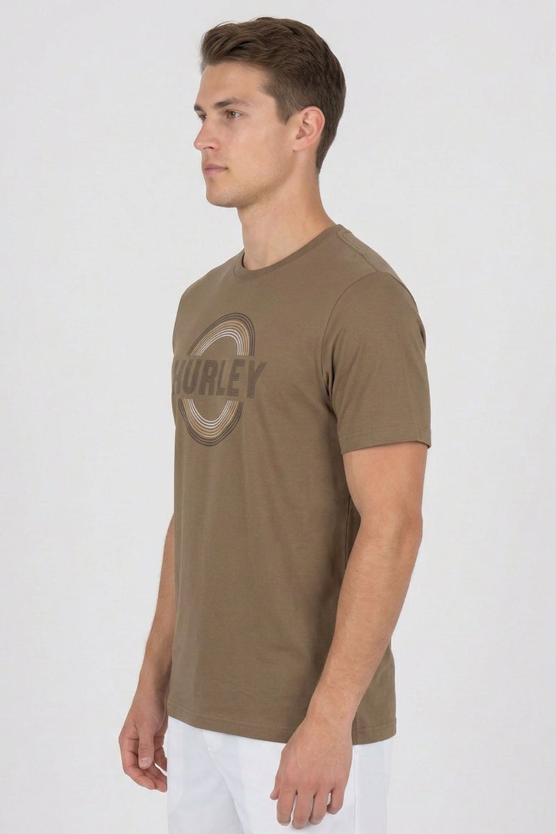 Hurley Men Sportswear Fit Short Sleeve Outdoor T-Shirt, Taupe - Image 3