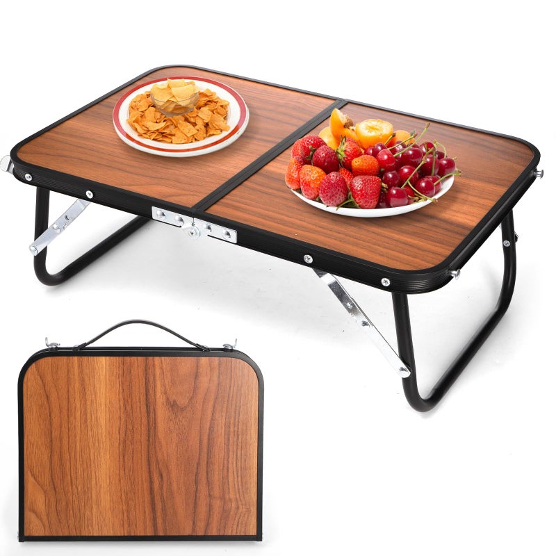 Nagpew Folding Camping Table, Mini Portable Beach Table with Carry Handle, Ultralight Compact Picnic Dining Low Table for Grill, Indoor Outdoor, Garden, Patio, BBQ, Party - Image 1