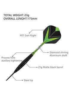 NIBEMINENT 3Pcs/Set Professional Aluminium Alloy Plastic Darts Shaft Tip Flights 23g with Box 14.5*4.8*2cm  - Image 2