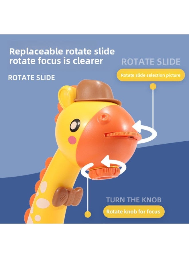 Children's Intelligent Projection Painting Machine Enlightenment Early Education Drawing Board Table Color Drawing Board Baby Graffiti Whiteboard-Color:Pink Giraffe - Image 5