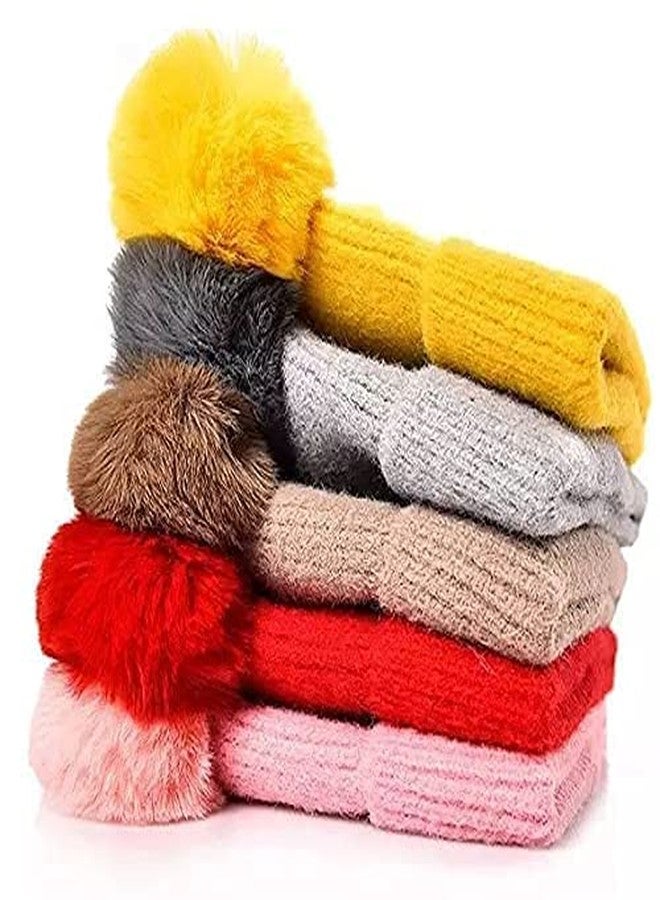 HRBS Boy's and Girl's Warm Winter Woolen Cap with Soft Pom-Pom (Suitable for Age 3-10 Years Old - Free Size) Color:- Brown - Image 2