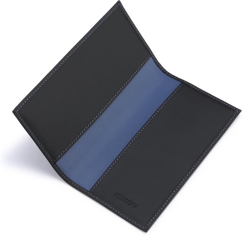 HISCOW Minimalist Checkbook Cover - Full Grain Leather - Image 1