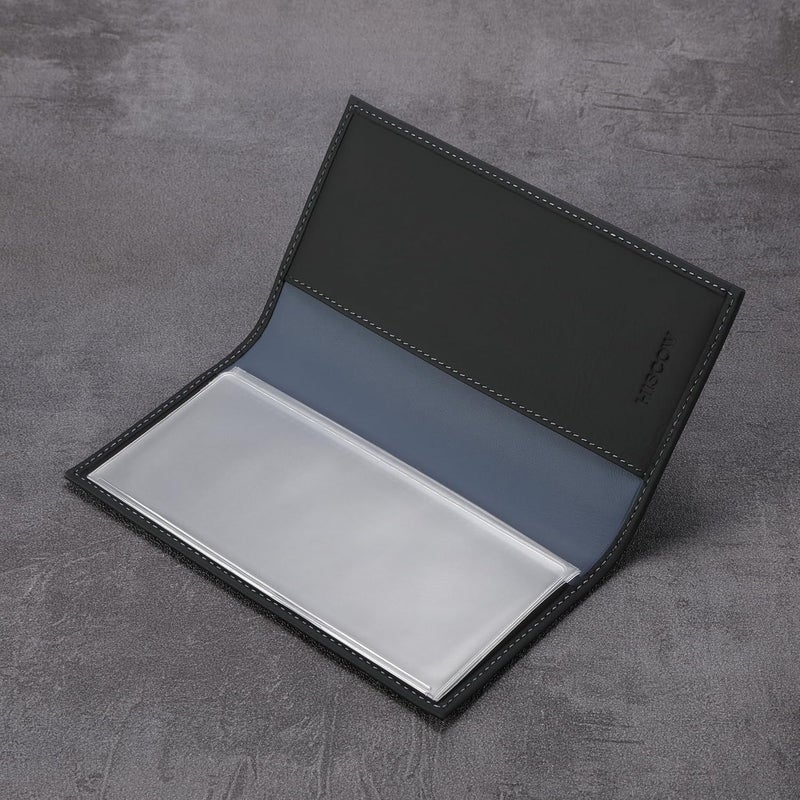 HISCOW Minimalist Checkbook Cover - Full Grain Leather - Image 4