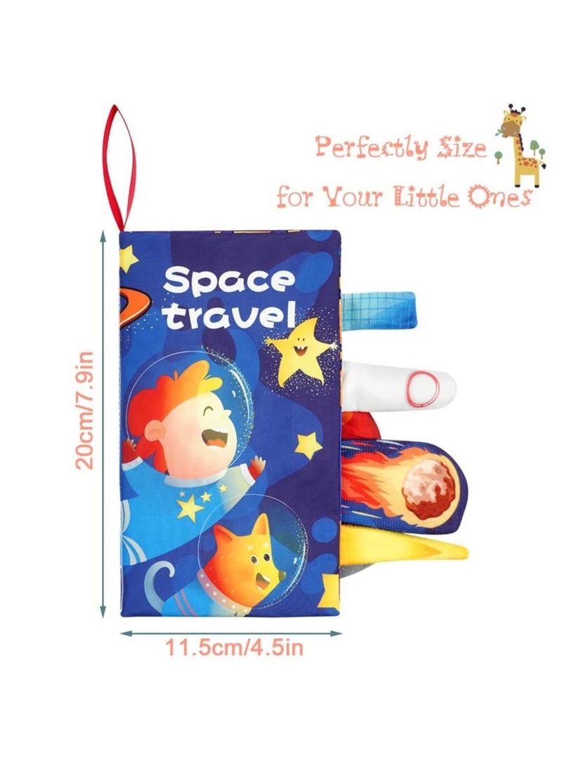 Y&D SYOSI 2 Pcs Baby Books, 3D Touch and Crinkle Books for Soft Cloth Newborn 0-6 Months Toys Sensory Toy  - Image 2