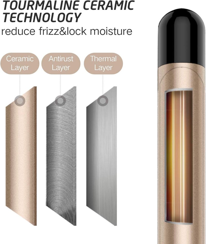 Hoson 1 Inch Curling Iron with Tourmaline Ceramic Coating and LCD Display - Image 3