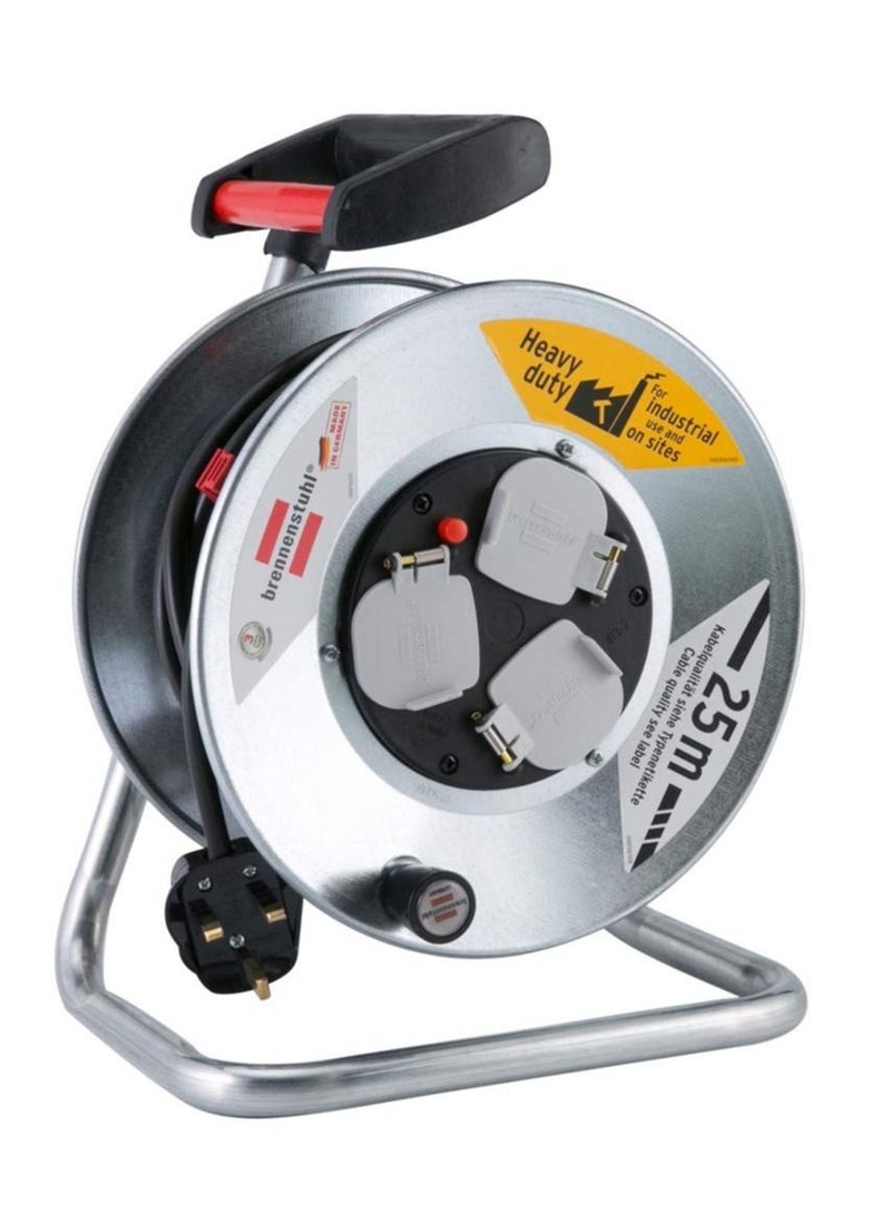 Brennenstuhl Garant Cable Reel Metal Body With Universal Extension Sockets