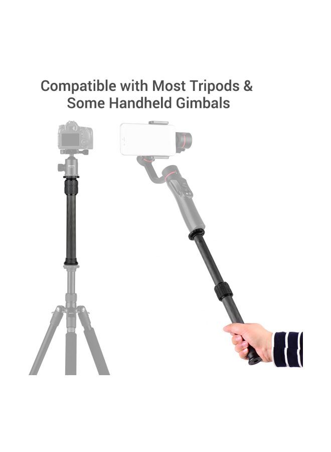NIBEMINENT Carbon Fiber 2-Section Monopod Extender For Zhiyun FeiyuTech Black  - Image 4