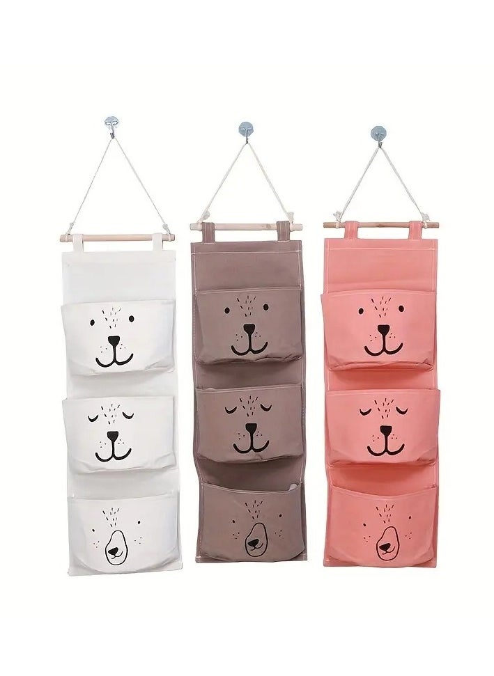 Little tots - Hanging Storage Bag, Cartoon Pattern Bag Behind The Door, Versatile Wall-mounted Bag For Bedroom, Small, Length 60cm Assorted - Image 1