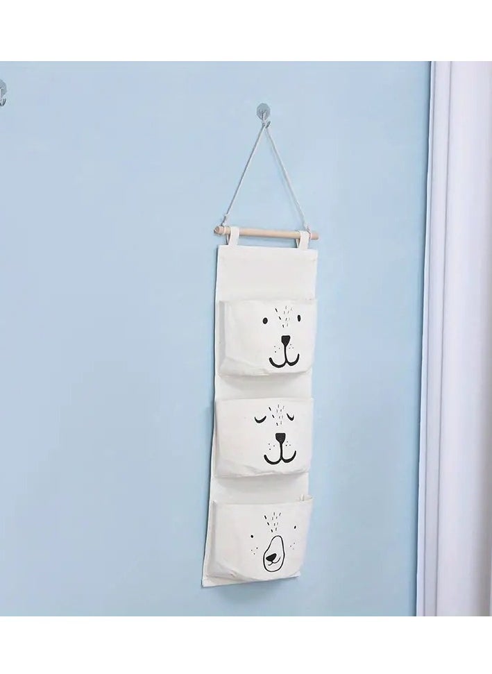 Little tots - Hanging Storage Bag, Cartoon Pattern Bag Behind The Door, Versatile Wall-mounted Bag For Bedroom, Small, Length 60cm Assorted - Image 1