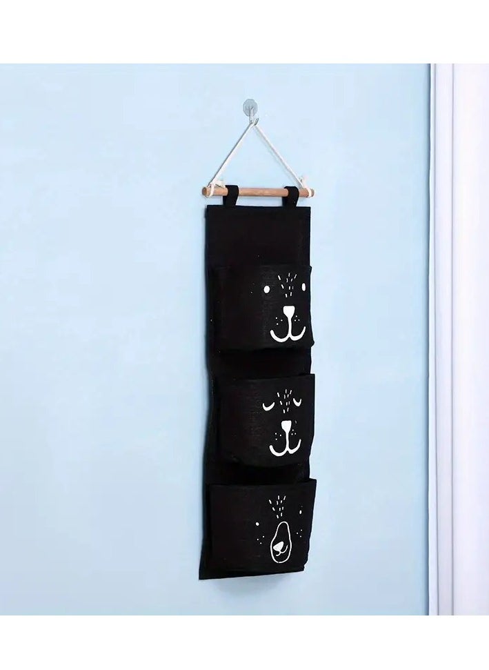 Little tots - Hanging Storage Bag, Cartoon Pattern Bag Behind The Door, Versatile Wall-mounted Bag For Bedroom, Small, Length 60cm Assorted - Image 1