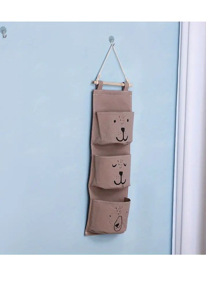 Little tots - Hanging Storage Bag, Cartoon Pattern Bag Behind The Door, Versatile Wall-mounted Bag For Bedroom, Small, Length 60cm Assorted - Image 1