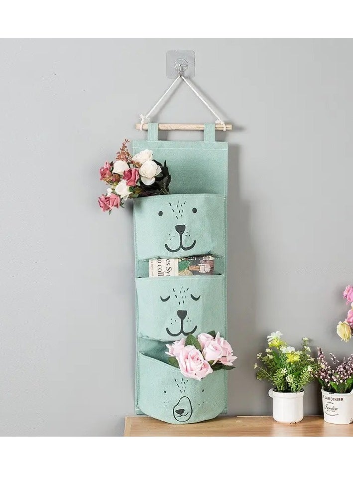 Little tots - Hanging Storage Bag, Cartoon Pattern Bag Behind The Door, Versatile Wall-mounted Bag For Bedroom, Small, Length 60cm Assorted - Image 1
