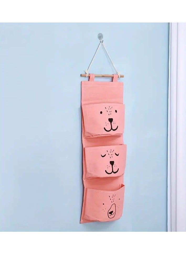 Little tots - Hanging Storage Bag, Cartoon Pattern Bag Behind The Door, Versatile Wall-mounted Bag For Bedroom, Small, Length 60cm Assorted - Image 1