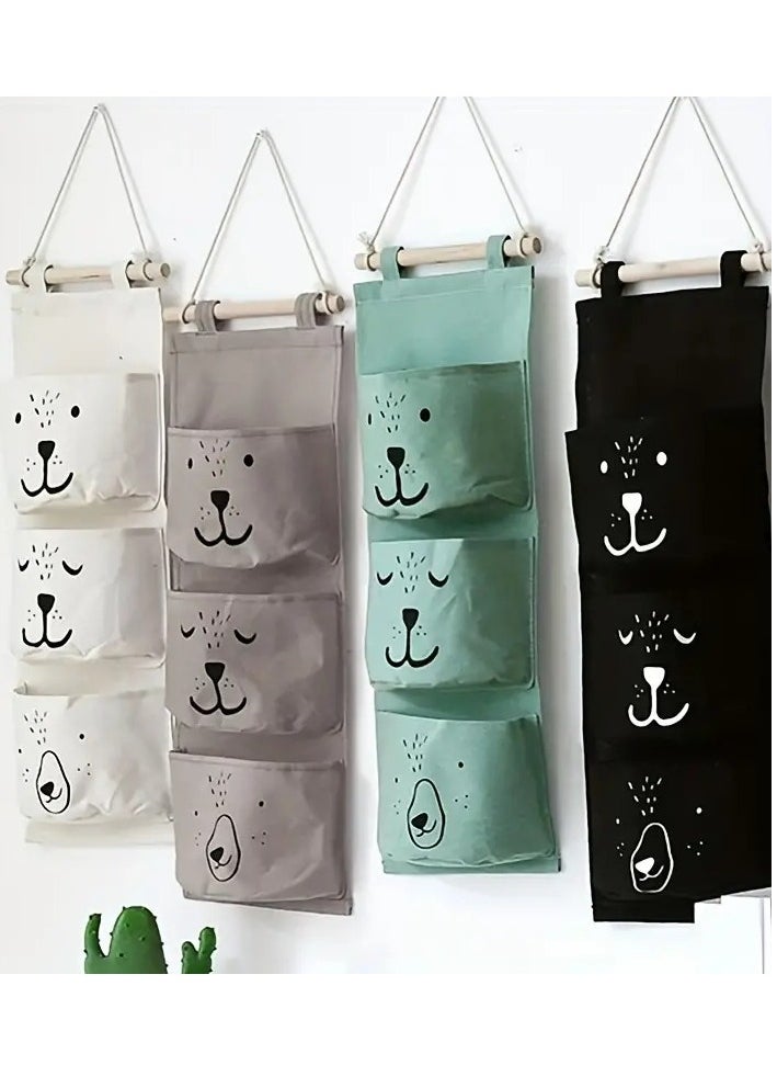 Little tots - Hanging Storage Bag, Cartoon Pattern Bag Behind The Door, Versatile Wall-mounted Bag For Bedroom, Small, Length 60cm Assorted - Image 1