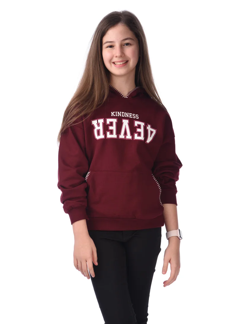 victor and jane Graphic Printed Comfy Fit Hoodie with Contrast Stitch