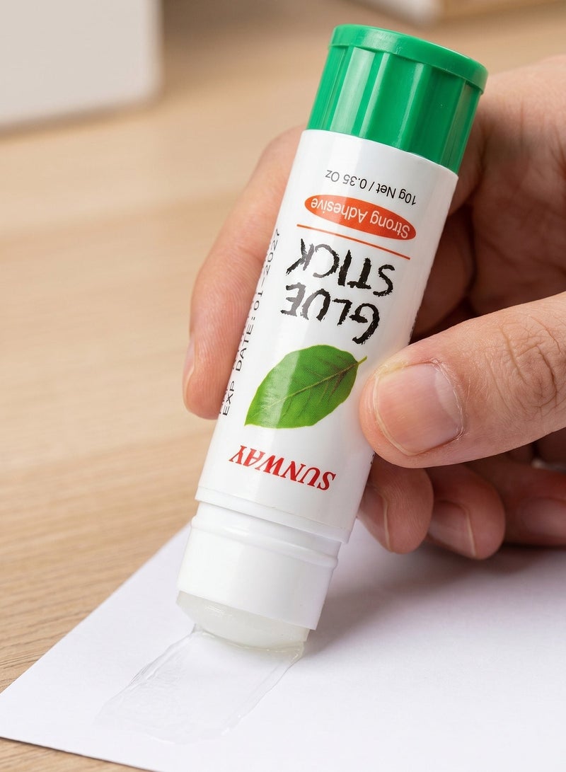 Sunway Strong Adhesive Solid Glue Stick for Paper Cardboard Crafts School and Office Supplies 10g Net Weight 1 Piece - Image 1